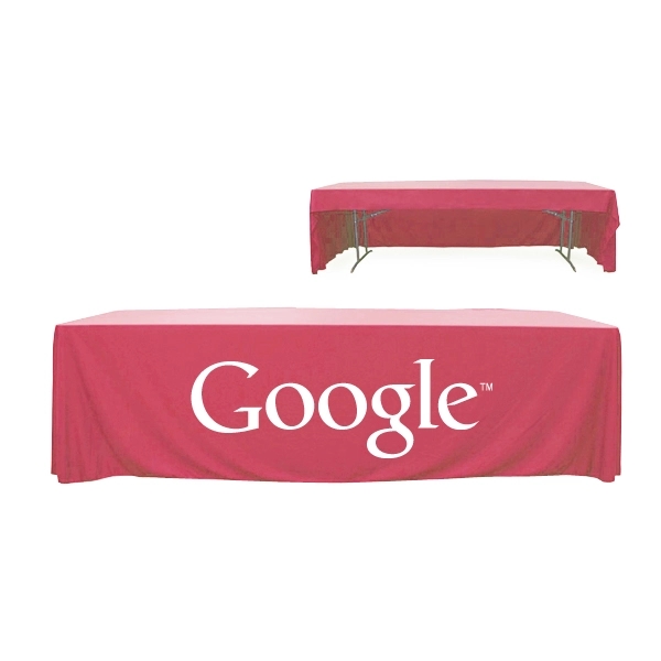 8 ft. 3 Sided PolyKnit™ Table Cover (One Color Logo) - 8 ft. 3 Sided PolyKnit™ Table Cover (One Color Logo) - Image 26 of 30