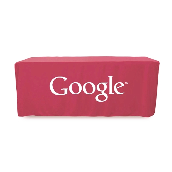 6 ft. Fitted PolyKnit™ Table Cover (One Color Logo) - 6 ft. Fitted PolyKnit™ Table Cover (One Color Logo) - Image 1 of 30