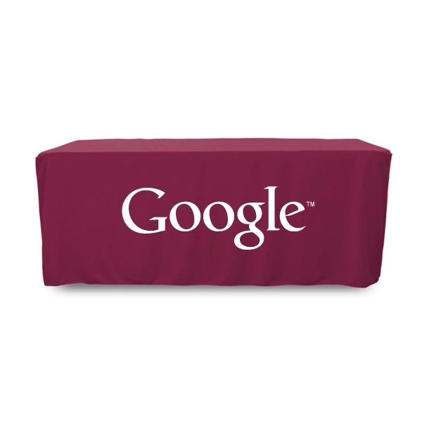 6 ft. Fitted PolyKnit™ Table Cover (One Color Logo) - 6 ft. Fitted PolyKnit™ Table Cover (One Color Logo) - Image 8 of 30