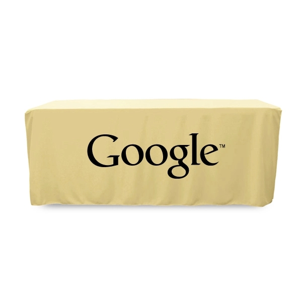 6 ft. Fitted PolyKnit™ Table Cover (One Color Logo) - 6 ft. Fitted PolyKnit™ Table Cover (One Color Logo) - Image 10 of 30