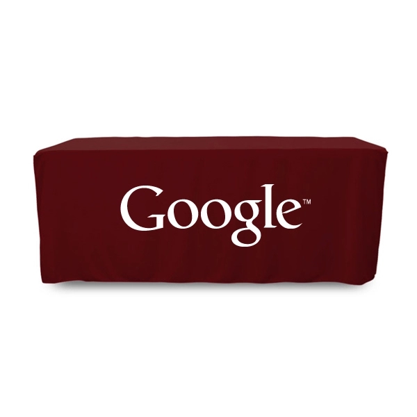 6 ft. Fitted PolyKnit™ Table Cover (One Color Logo) - 6 ft. Fitted PolyKnit™ Table Cover (One Color Logo) - Image 13 of 30