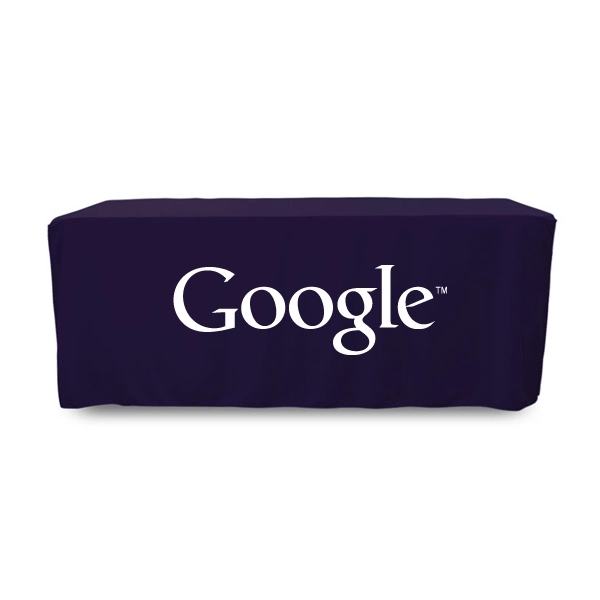 6 ft. Fitted PolyKnit™ Table Cover (One Color Logo) - 6 ft. Fitted PolyKnit™ Table Cover (One Color Logo) - Image 18 of 30