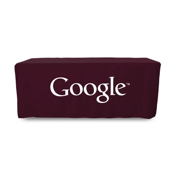 6 ft. Fitted PolyKnit™ Table Cover (One Color Logo) - 6 ft. Fitted PolyKnit™ Table Cover (One Color Logo) - Image 25 of 30