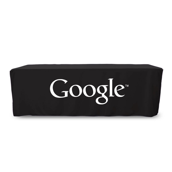 8 ft. Fitted PolyKnit™ Table Cover (One Color Logo) - 8 ft. Fitted PolyKnit™ Table Cover (One Color Logo) - Image 0 of 30