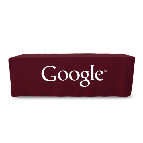 8 ft. Fitted PolyKnit™ Table Cover (One Color Logo) - 8 ft. Fitted PolyKnit™ Table Cover (One Color Logo) - Image 2 of 30