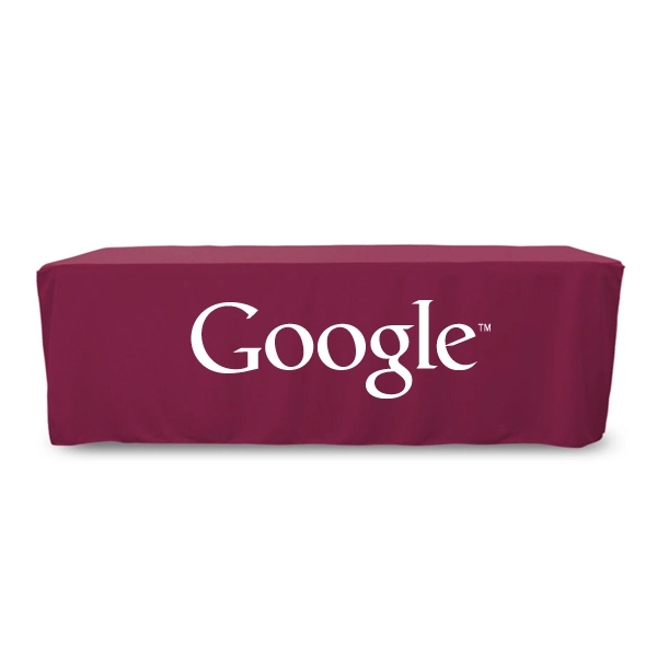 8 ft. Fitted PolyKnit™ Table Cover (One Color Logo) - 8 ft. Fitted PolyKnit™ Table Cover (One Color Logo) - Image 8 of 30