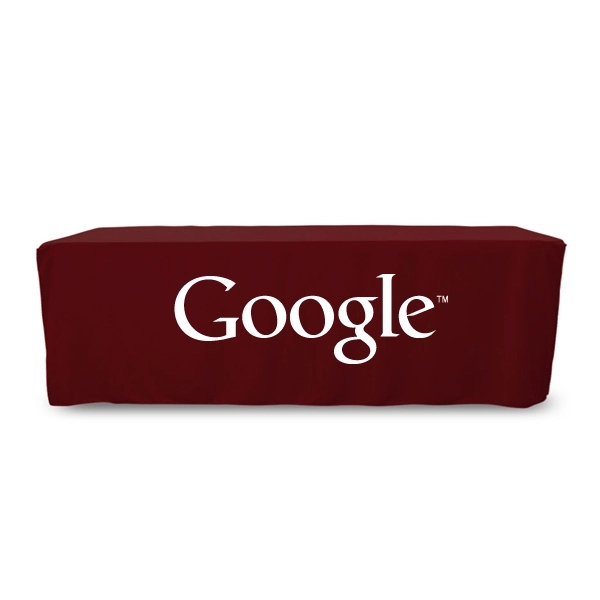 8 ft. Fitted PolyKnit™ Table Cover (One Color Logo) - 8 ft. Fitted PolyKnit™ Table Cover (One Color Logo) - Image 13 of 30