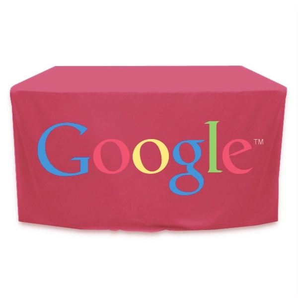 4 ft. x 24 in.Throw PolyKnit™ Table Cover (Full Color Logo) - 4 ft. x 24 in.Throw PolyKnit™ Table Cover (Full Color Logo) - Image 1 of 30