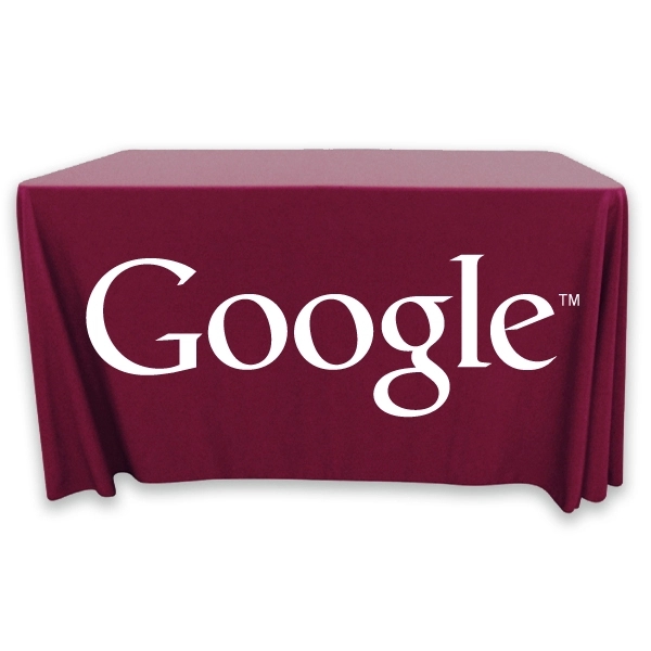 4 ft. x 24 in.Throw PolyKnit™ Table Cover (One Color Logo) - 4 ft. x 24 in.Throw PolyKnit™ Table Cover (One Color Logo) - Image 2 of 30