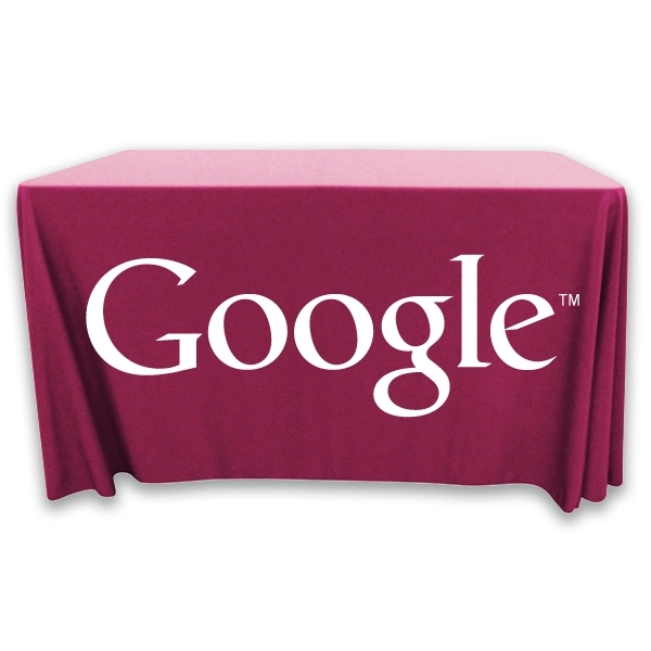 4 ft. x 24 in.Throw PolyKnit™ Table Cover (One Color Logo) - 4 ft. x 24 in.Throw PolyKnit™ Table Cover (One Color Logo) - Image 8 of 30