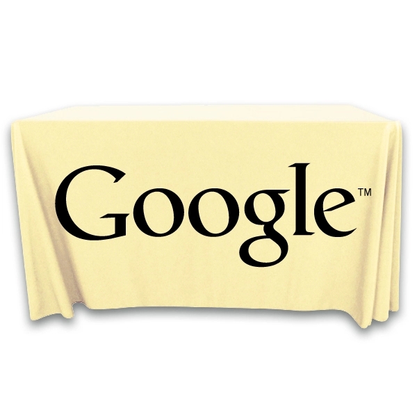 4 ft. x 24 in.Throw PolyKnit™ Table Cover (One Color Logo) - 4 ft. x 24 in.Throw PolyKnit™ Table Cover (One Color Logo) - Image 10 of 30