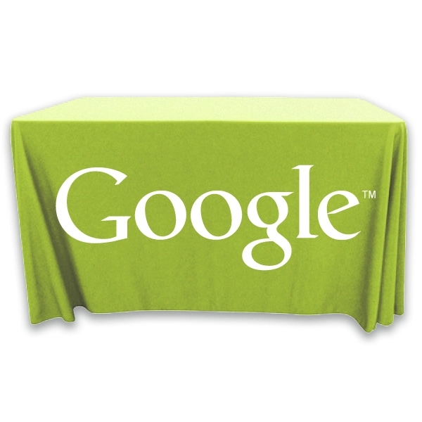 4 ft. x 24 in.Throw PolyKnit™ Table Cover (One Color Logo) - 4 ft. x 24 in.Throw PolyKnit™ Table Cover (One Color Logo) - Image 12 of 30