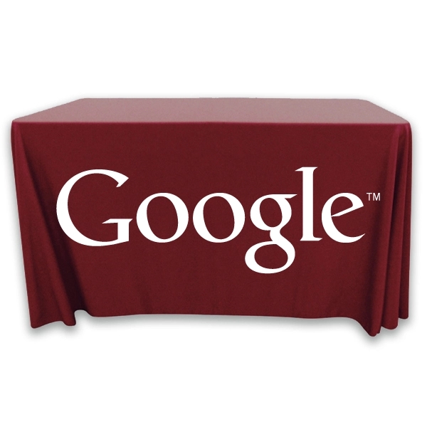 4 ft. x 24 in.Throw PolyKnit™ Table Cover (One Color Logo) - 4 ft. x 24 in.Throw PolyKnit™ Table Cover (One Color Logo) - Image 13 of 30