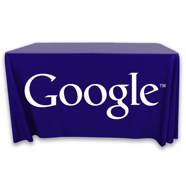 4 ft. x 24 in.Throw PolyKnit™ Table Cover (One Color Logo) - 4 ft. x 24 in.Throw PolyKnit™ Table Cover (One Color Logo) - Image 16 of 30