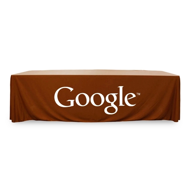 8 ft.Throw PolyKnit™ Table Cover (One Color Logo) - 8 ft.Throw PolyKnit™ Table Cover (One Color Logo) - Image 4 of 30