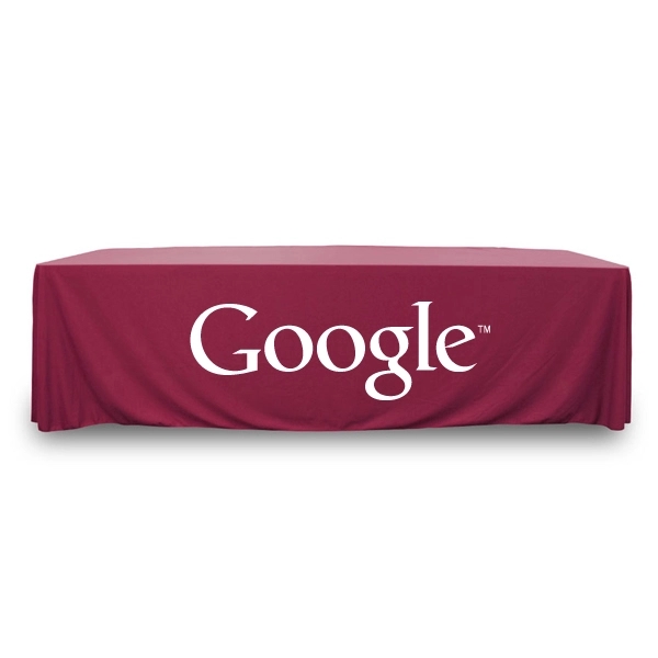 8 ft.Throw PolyKnit™ Table Cover (One Color Logo) - 8 ft.Throw PolyKnit™ Table Cover (One Color Logo) - Image 7 of 30