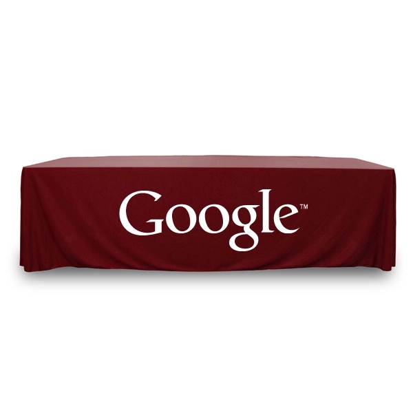 8 ft.Throw PolyKnit™ Table Cover (One Color Logo) - 8 ft.Throw PolyKnit™ Table Cover (One Color Logo) - Image 12 of 30