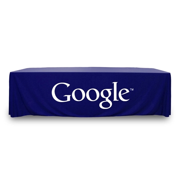 8 ft.Throw PolyKnit™ Table Cover (One Color Logo) - 8 ft.Throw PolyKnit™ Table Cover (One Color Logo) - Image 15 of 30