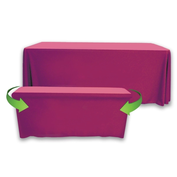 8' to 6' Convertible Throw PolyKnit™ Table Cover (BLANK) - 8' to 6' Convertible Throw PolyKnit™ Table Cover (BLANK) - Image 7 of 26
