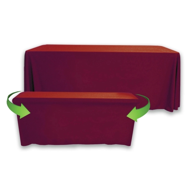 8' to 6' Convertible Throw PolyKnit™ Table Cover (BLANK) - 8' to 6' Convertible Throw PolyKnit™ Table Cover (BLANK) - Image 11 of 26