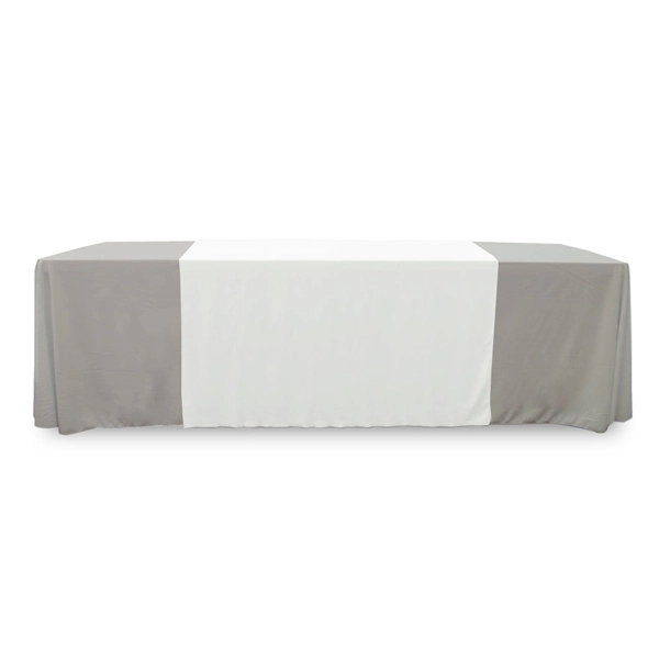 58 in. x 70 in. PolyKnit™ Table Runner - White (Blank)