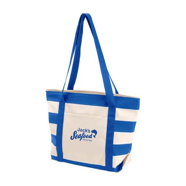 Striped Accent Boat Bag