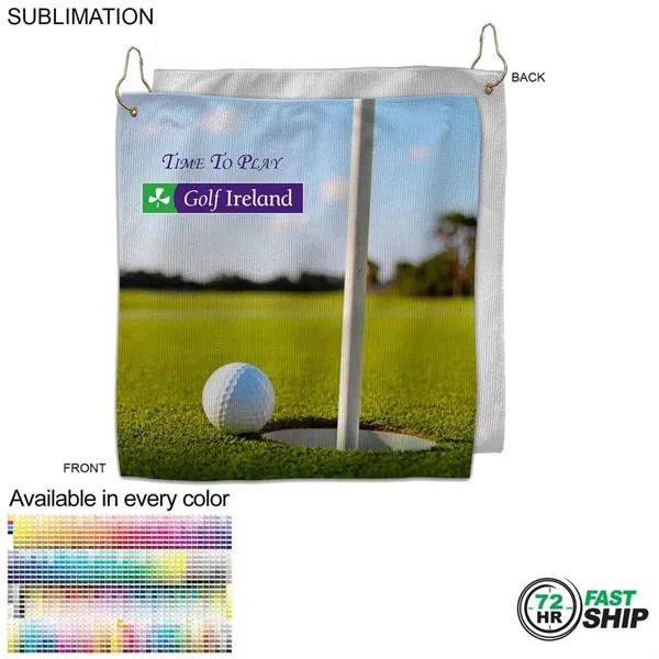 72 Hr Fast Ship-Colored Microfiber Dri-Lite Terry Golf Towel