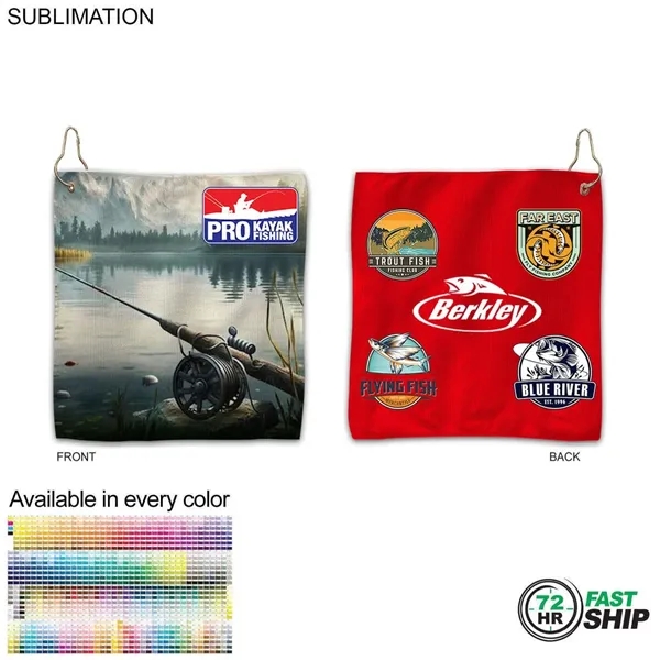 72Hr Fast Ship -Colored Microfiber Terry Fishing Towel 10x10