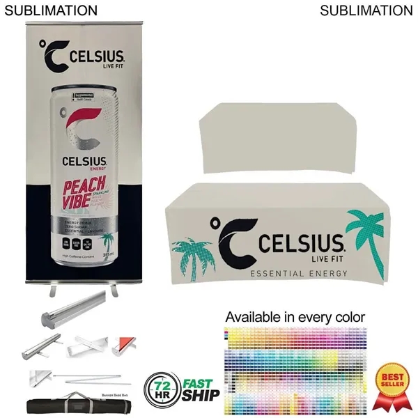 72Hr Fast Ship - Outdoor Event Package Banner + Tablecloth