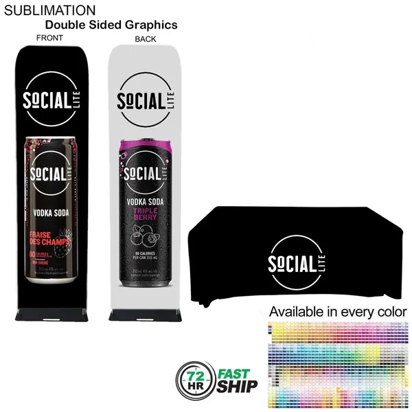 72Hr Fast Ship - Event Package Fabric Banner & Tablecloth
