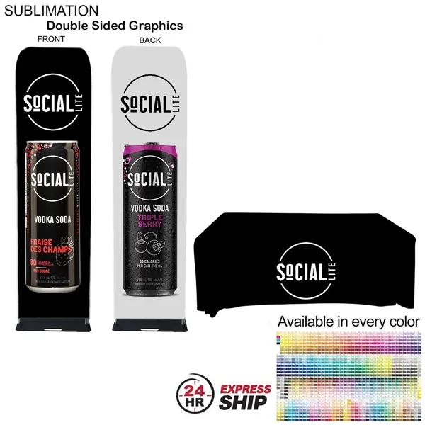 24Hr Express Ship - Event Package Fabric Banner & Tablecloth