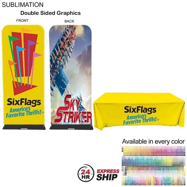 24Hr Express Ship - Event Package Fabric Banner & Tablecloth