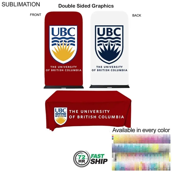 72Hr Fast Ship - Event Package Fabric Banner & Tablecloth
