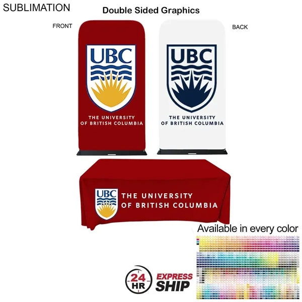 24Hr Express Ship - Event Package Fabric Banner & Tablecloth