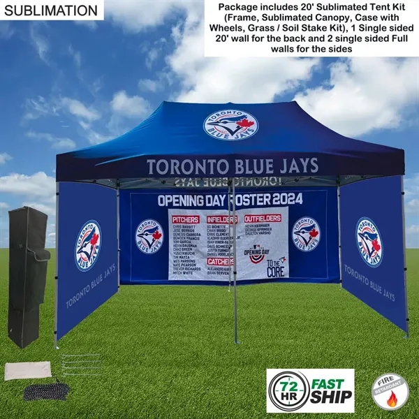 72Hr Fast Ship -Full Privacy Tent Package 2, 20' Sublimated