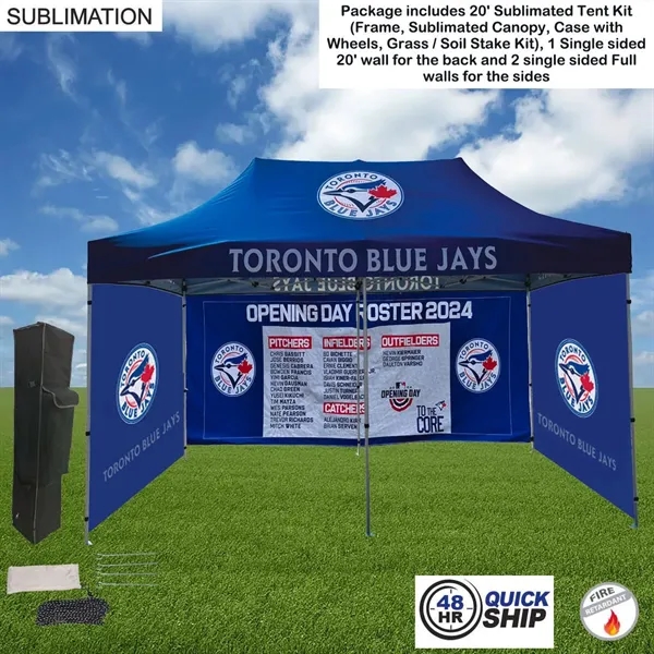 48Hr Quick Ship -Full Privacy Tent Package 2, 20' Sublimated