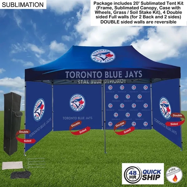 48Hr Quick Ship -Full Privacy Tent Package 1, 20' w/ 4 Walls