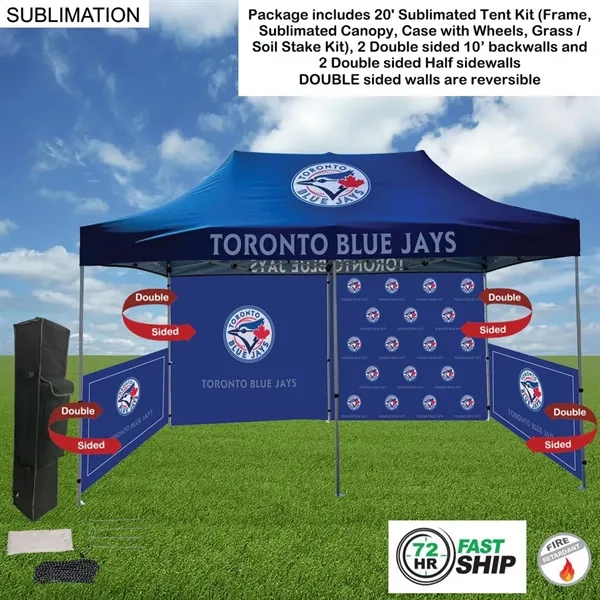 72Hr Fast Ship - 20' Sublimated Tent DOUBLE Sided Walls