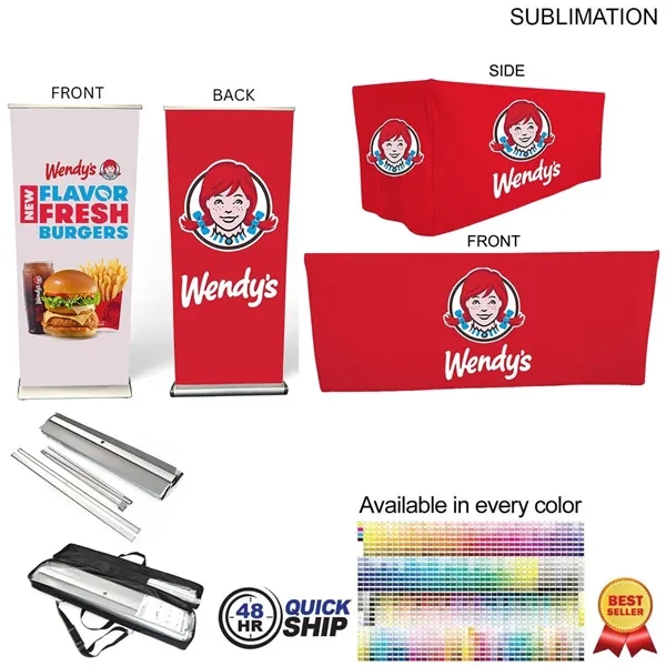 48Hr Quick Ship- Outdoor Event Package 4 Banner + Tablecloth