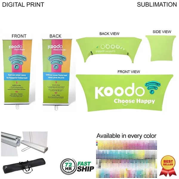 72Hr Fast Ship-Supreme Tradeshow Package Banner + Tablecloth