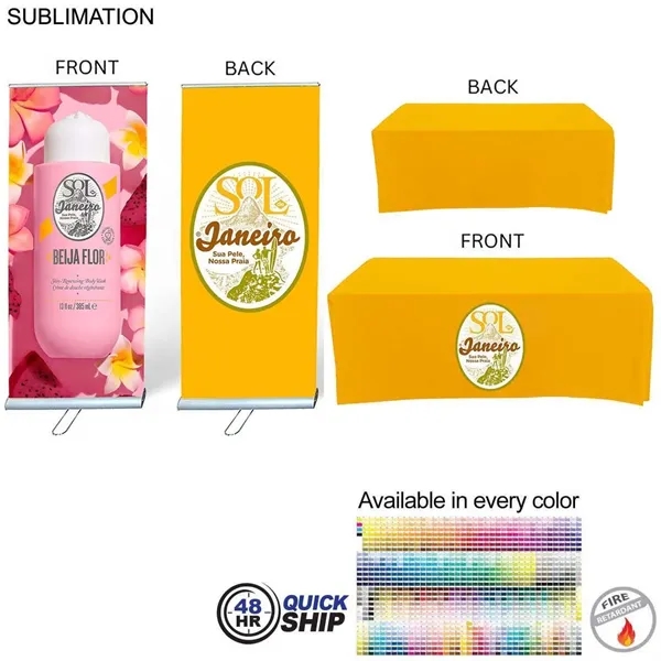 48Hr Quick Ship - Outdoor Event Package 3, Banner + 6' Cloth