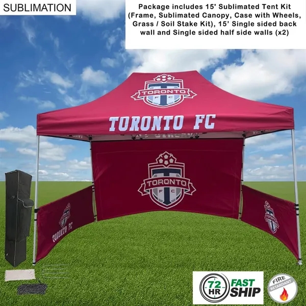 72Hr Fast Ship - Full Tent Package, 10' with 15' Backwall