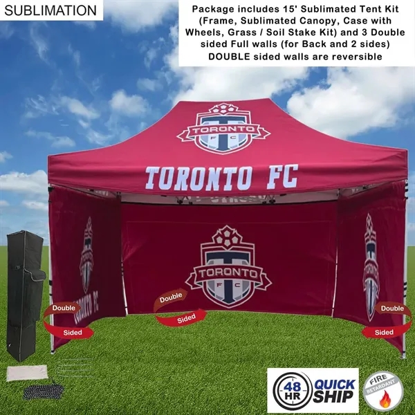 48Hr Quick Ship -Full Privacy Tent Package 15' with 3 Walls