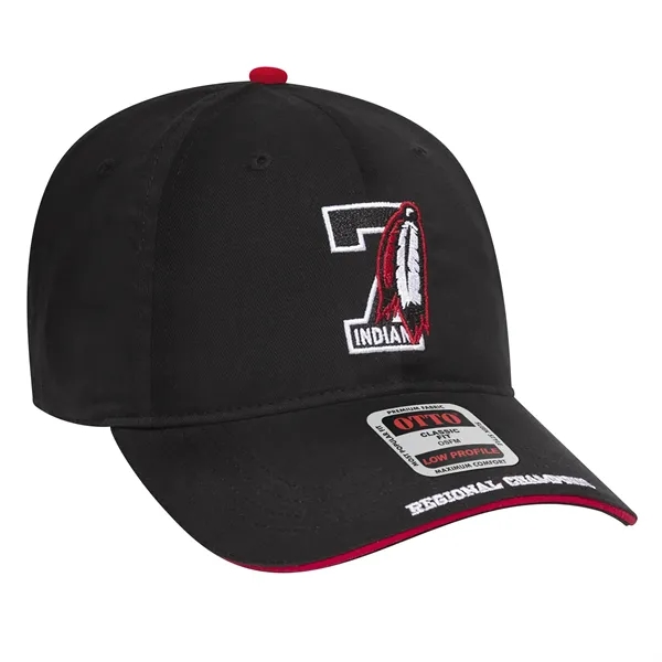 Brushed Cotton Twill Sandwich Visor 6 Panel Baseball Cap