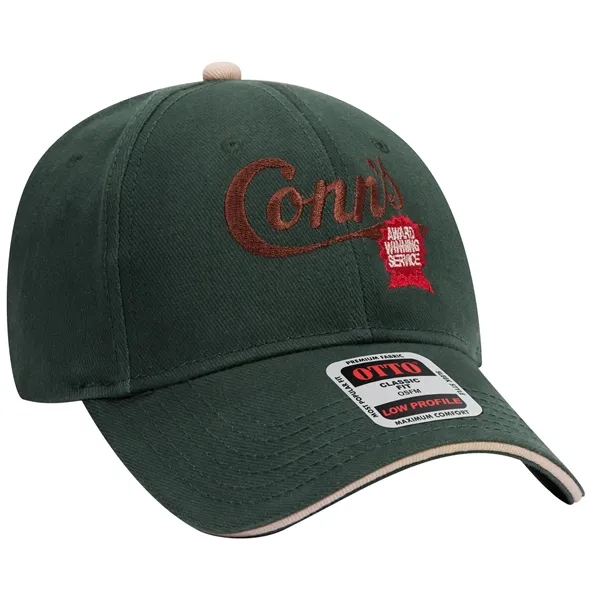 Brushed Bull Denim Sandwich Visor 6 Panel Baseball Cap