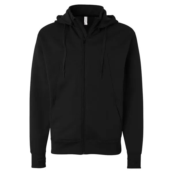 Custom Independent Trading Co. Unisex Poly-Tech Full-Zip Hooded ...