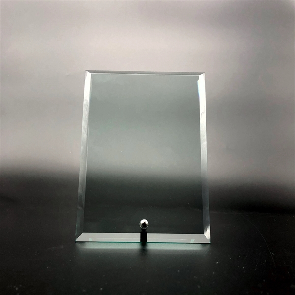 Clear Glass Award with Silver Plated Post - Clear Glass Award with Silver Plated Post - Image 1 of 2