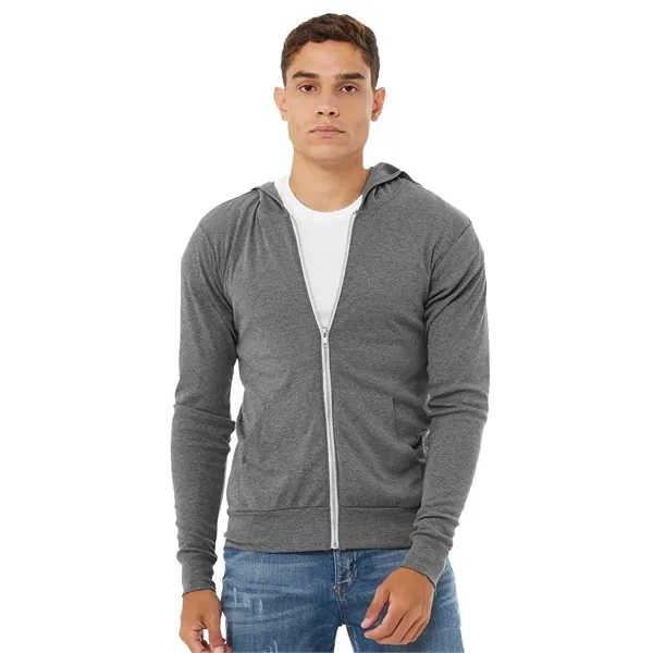 BELLA + CANVAS Unisex Triblend Lightweight Full-Zip Hoode...