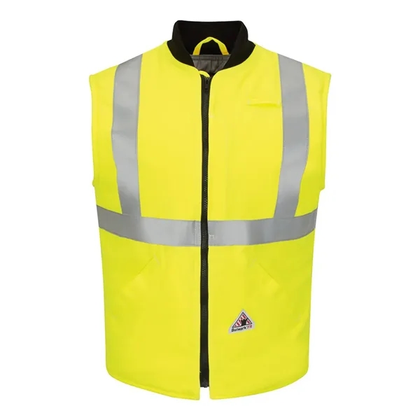 Custom Bulwark Men's Hi Vis Insulated Vest with Reflective Trim ...