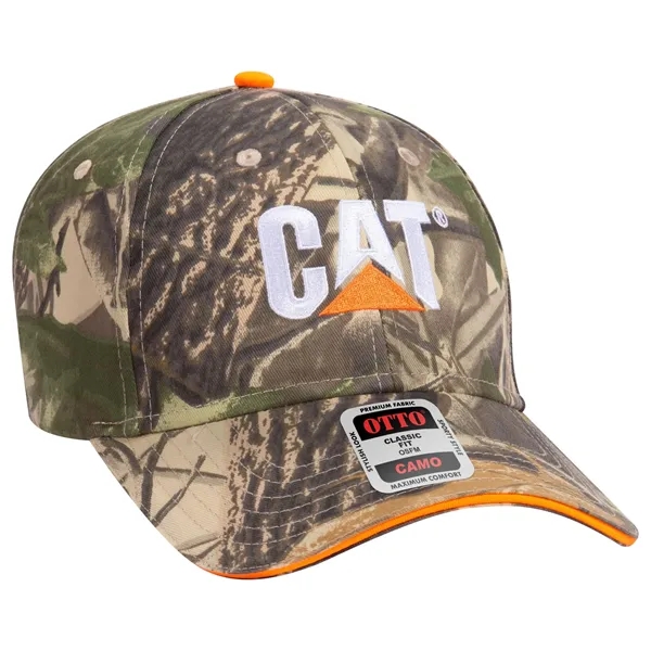 Camouflage Cotton Blend Twill Sandwich Visor 6 Panel Cap